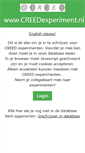 Mobile Screenshot of creedexperiment.nl