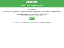 Tablet Screenshot of creedexperiment.nl